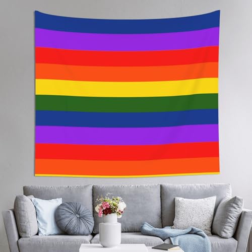 Tapisserie drapeau arc-en-ciel grand format et tenture murale esthétique