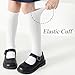 LGFKJNNJ 3 Pairs Girls and Boys Knee High Socks - Cotton School Uniform Socks Over the Calf Sock for Kids,4-12 Years