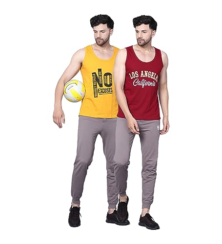 Image of Designer Men Vest Versatile Cotton Sando /Baniyan /Ganji for Boys - Perfect for Gym Workouts, Vacations, and Beaches