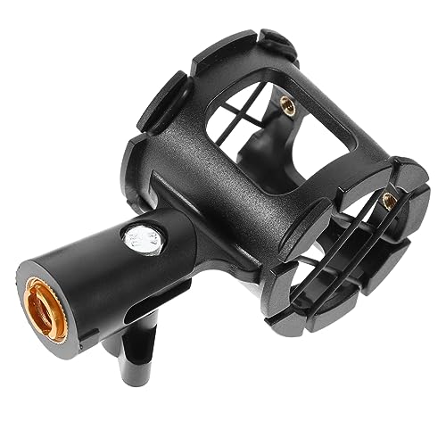 VANZACK Durable Vibration Microphone Shockmount Rack Mic Holder for Stable Recording Live Streaming Performances Compatible with Various Mic Stands Black Finish