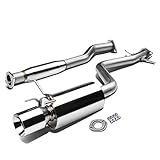 Auto Dynasty 4 Inches Rolled Muffler Tip Catback Exhaust System Compatible with 2001-2005 Lexus IS300 Altezza XE10, Stainless Steel