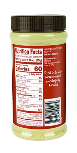 PB2 Crunchy Powdered Peanut Butter - Peanut Butter Powder with Small Crunchy Peanut Pieces [6.5oz Jar]