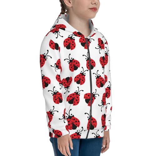 Ladybird Kid Hoodies Boys Zip Up Sweatshirts Girls Pullover with Pocket4