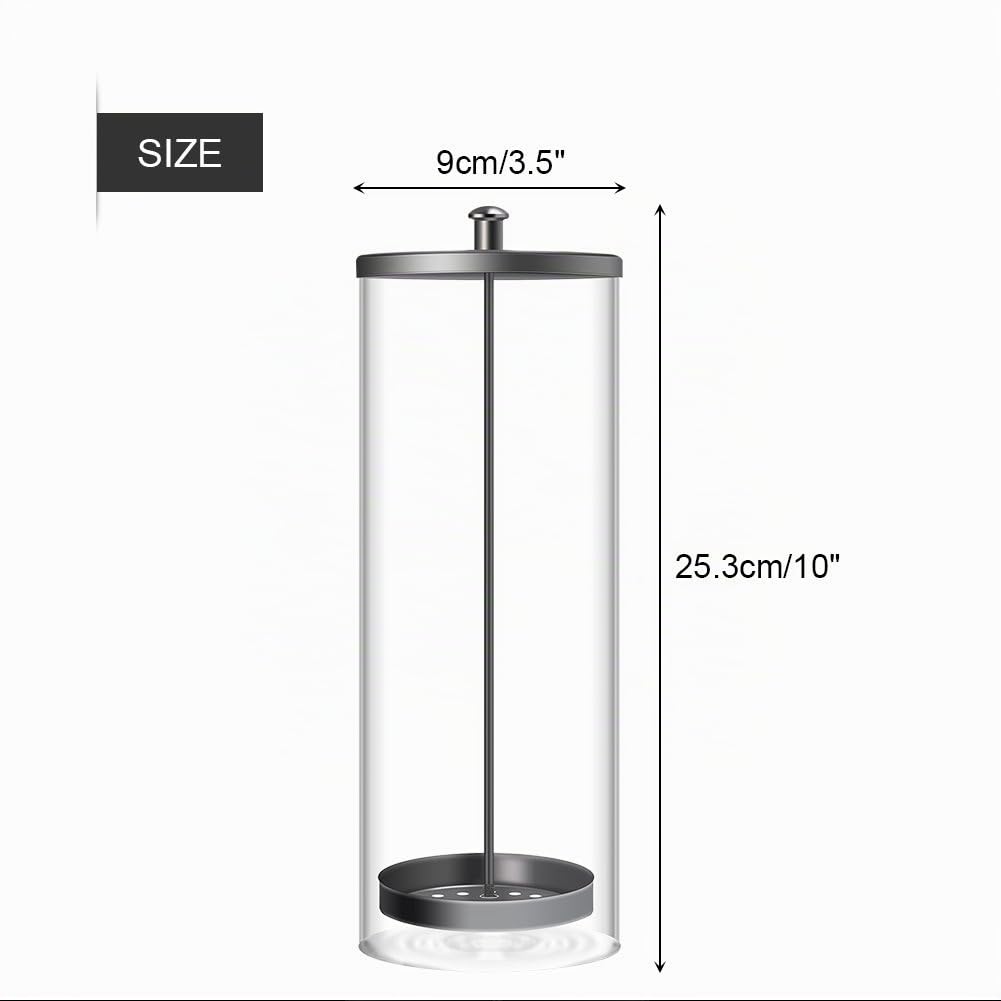 Bocal de désinfection, outils en verre de manucure de pot de désinfectant de récipient de stérilisation pour le salon(02)