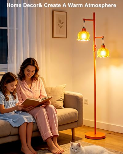 Image of Lightdot Globe Floor Lamp with LED Bulbs Included, Dimmable Floor Lamps,Unique Modern Standing Tall Lamp for Bedroom Living Room /Sofa Beside /Corner Decor-Gold