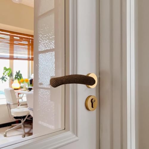 Image of 4PCS Door Handle Protector for Home, Universal Fit Door Handle Covers, Protects Hands from Hot /Cold Temperatures, 11.5 * 3.5cm