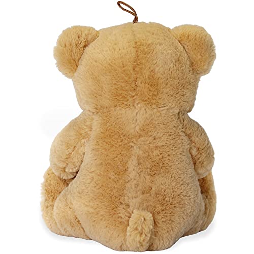 matches21 Teddybär mit Herz/Herzteddy Ich Pass Immer auf Dich auf Hellbraun/beige 25 cm Kuscheltier Schmusetier Geschenkidee