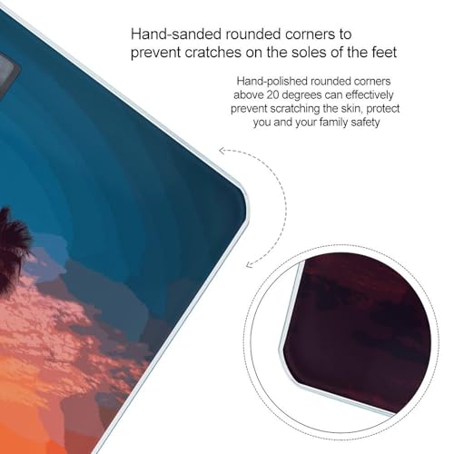 Báscula Digital de Baño Palm Tree Sunset con Plataforma Amplia miniatura 4