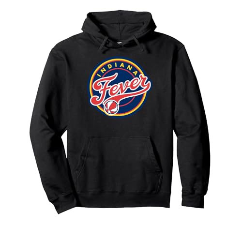 WNBA Indiana Fever Fan Base Pullover Hoodie Adult Unisex Black Large