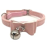 Pet Dog Collar Bowknot Dog Collars Cat Collar Adjustable Collar Pink 1pcs Practical