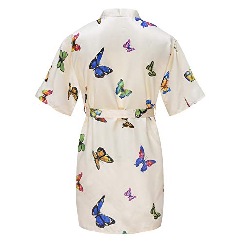 Baby Boys Outfits Suits Children Baby Kid Girl Print Summer Kimono Robes Bathrobe Sleepwear 6X Women (Beige, 3-5 Years) #TOP2