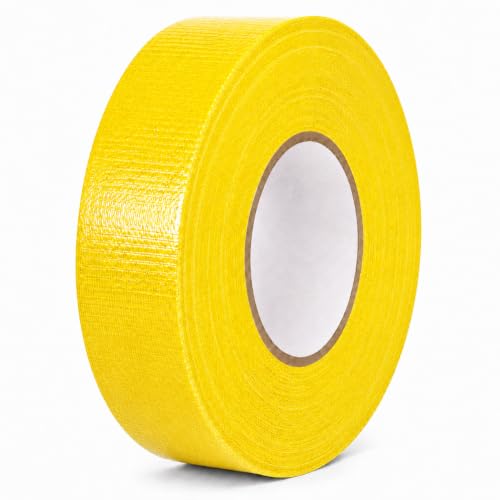 Image of GGR Supplies CDT-36 Yellow Cloth Duct Tape, 1.5 Inch x 60 Yards | Industrial Grade; Waterproof and UV Resistant; Clean Removal With No Sticky Residue; Repairs, Packaging, Bundling and Sealing