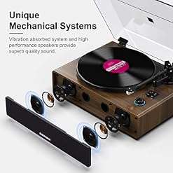 DIGITNOW! DIGITNOW!Platine Vinyle Bluetooth Gramophone avec Haut-Parleurs stéréo HiFi Intégrés,Tourne Disque Vinyle… - Les Beatles, Paul McCartney, John Lennon, RIngo Starr, George Harrison DIGITNOW! DIGITNOW!Platine Vinyle Bluetooth Gramophone avec Haut-Parleurs stéréo HiFi Intégrés,Tourne Disque Vinyle… – Image 4