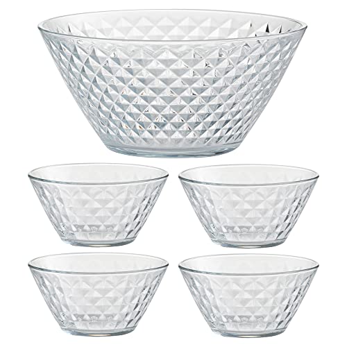 Ravenhead Essentials Jewel Five Piece Bowl Set Glass