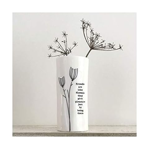 East of India Small Porcelain Vase Friends Like Flowers Cover