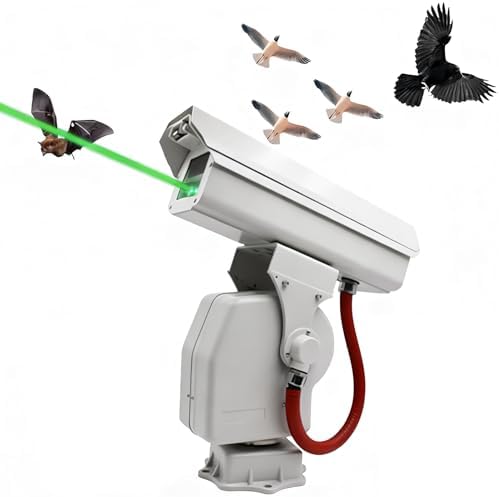 Automatic Bird Repellent Laser Device - 360° Rotary, APP Remote Control, Waterproof IP66, Quiet & User-Friendly Scarecrow for Farms, Airports, Orchards & Suburbs