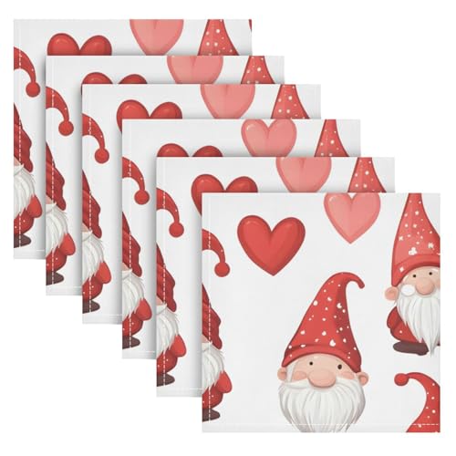 Servilletas de tela rojas set x6 20 x 20 pulgadas miniatura 2