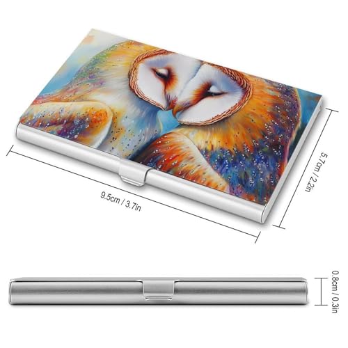 Owls Couple Business Card Case Pocket Card Holder Slim Card Wallet for Men Women2