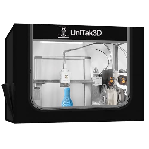 3D Drucker Gehäuse mit LED-Beleuchtung Compatible with Bambu Lab A1 Combo mit AMS Lite Feuerfest Staubdichtes Zelt Konstante Temperatur Schutzhülle-825 * 585 * 585mm