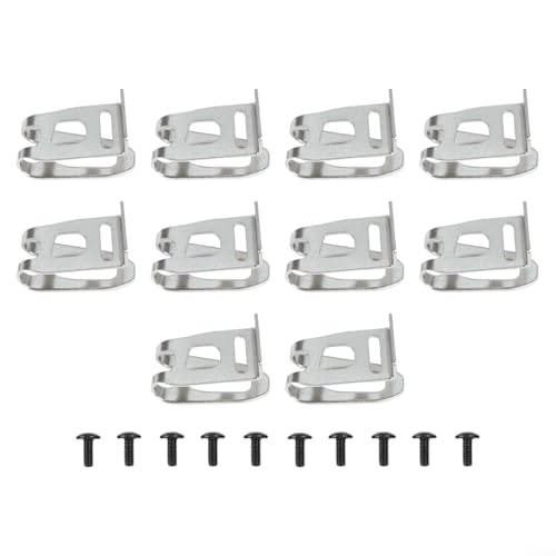10 ganci per cintura con viti, progettati per un uso intensivo e una conservazione affidabile degli attrezzi
