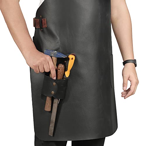 Otto Angelino Genuine Leather Cooking, Barista, Workshop Apron With Tool Pockets #TOP4