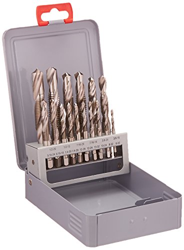 Alfa Tools DTH66120 High-Speed Steel Combination Drill and Tap Set in Deluxe Metal Index (16 Piece)