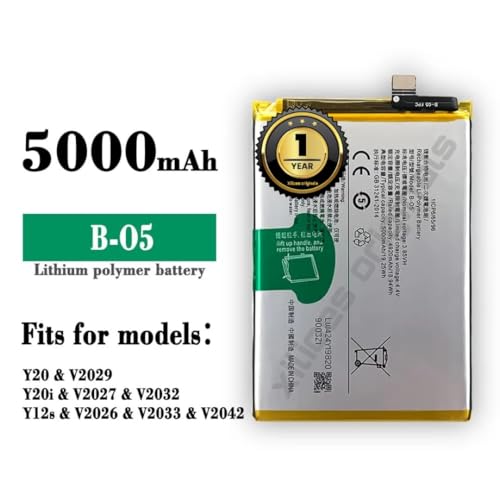 Image of B-O5 Battery for Vivo Y21, 5000mAh' Battery with 1 Year Warranty**** (R37)