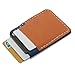 Handmade Two-Tone Leather Card Holder Wallet for Men | Slim Front Pocket Design (Navy Blue & Brown) | 2 Card Slots (brown)
