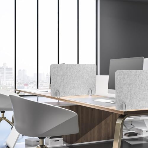 Freestanding Desk Divider Partition - Privacy Screen for Office, Home & School - Noise Reduction, Personal Space, Workstation Divider, Adjustable Design