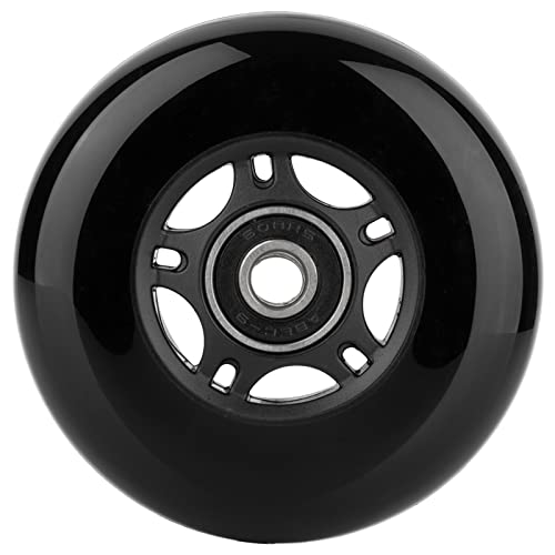 Wheelcome Inline Skate Wheels Indoor & Outdoor Roller Blades Wheels 85A Roller Hockey Wheels W/Bearings Abec-9 For Scooter Ripstik Luggage Training, 64Mm 70Mm 72Mm 76Mm 80Mm Dia, 8-Pack (Black, 80Mm) #TOP3