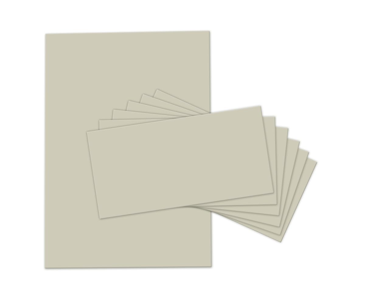 Briefpapier-Set 250 Briefbögen DIN A4 (Papier 90 g/qm) + 250 Umschläge DIN lang (22 x 11 cm) haftklebend beidseitig bedruckbar Kopierpapier für Einladung Briefpost Firmenpost Urkunde beige Sandfarbe