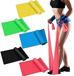 Ensemble de bandes de résistance, 5] 1.5M/4.92ft Bandes d'exercice amicales pour la peau, Ensemble de bandes de résistance à l'entraînement pour les femmes hommes,Idéal pour l'entrainement de la force,Yoga,Pilates,bandes de tension de thérapie physique