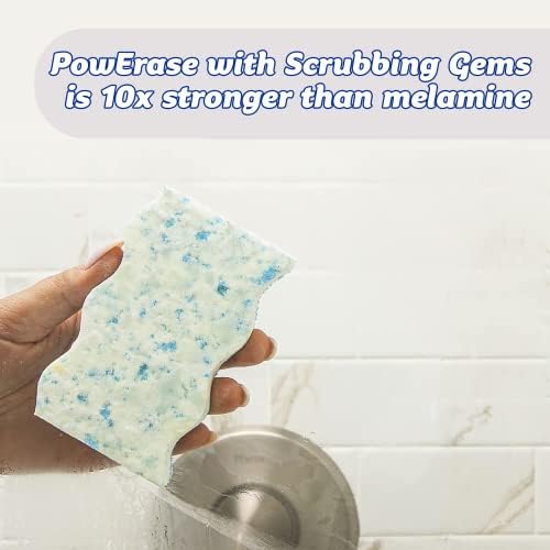 Scrub Daddy Eraser Daddy 10x, Magic Sponge Erasers, Strong & Durable Melamine Wall Cleaner, Dual-Sided Scrubber Pads, All Purpose Cleaning Sponges for Painted Walls, Magical Mark Remover, Orange 2Pack