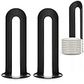 com-four® 3X alzatappeti per cialde caffè, Accessori per cialde caffè, Pratico alzatamponi per lattine caffè, Facile rimozione cialde caffè (Accessori - 3 Jack - Neri)