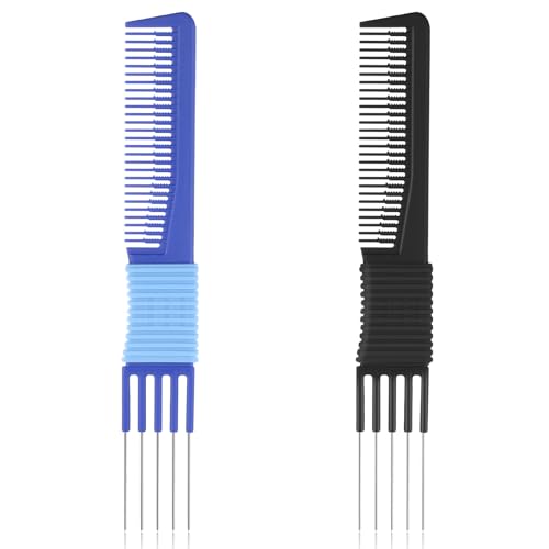 Set de 2 Peines para Volumen y Estilizado en Azul y Negro miniatura 1