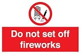 Cartello "Do not set off fireworks", 600 x 400 mm, formato A2L