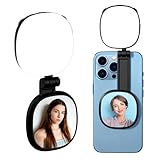 【MINI ANNEAU LUMINEUX PORTABLE】Cette lampe selfie magnétique, spécialement conçue pour la photographie mobile et les appels vidéo, se replie pour un format compact de 64 x 76 x 23 mm, se glissant facilement dans votre poche : l'accessoire idéal pour la photographie nomade. Grâce à ses LED blanc chaud et blanc froid de haute qualité, elle est idéale pour sublimer votre teint.