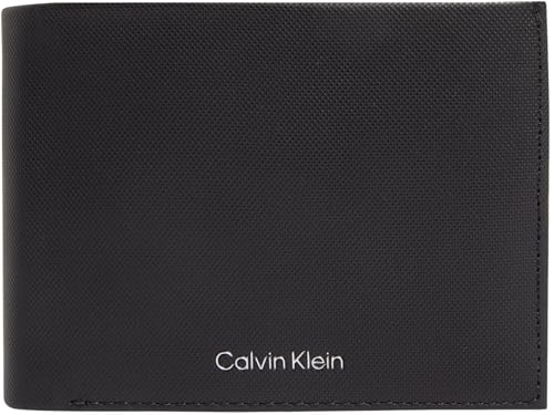 Calvin Klein Herren Geldbeutel Must Trifold aus Leder, Schwarz (Black), Einheitsgröße