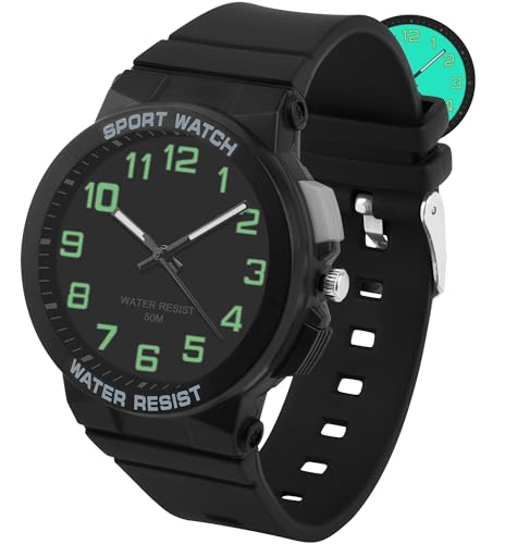 DTKID Analoge Kinderuhr Jungen Mädchen, Armbanduhr Kinder mit...