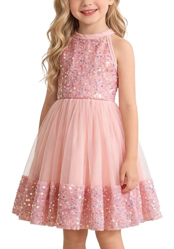 Vestido ceremonia niña para comuniones y fiestas elegantes de tul sin mangas