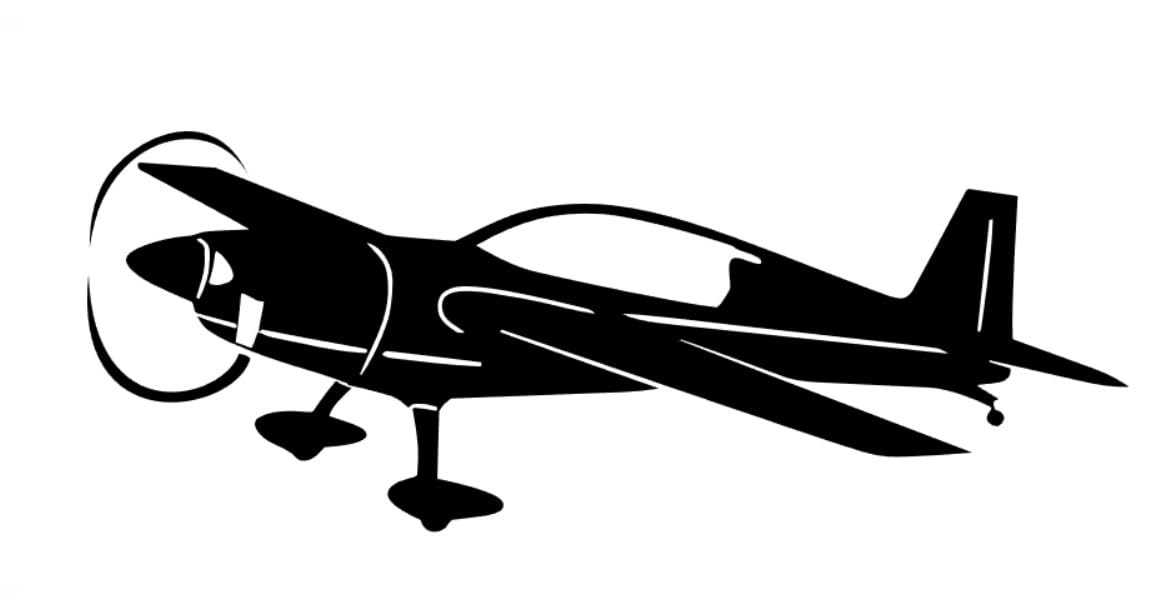 Pegatina de avión (RPMt1/9) (15 cm)
