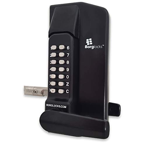 BORG LOCKS BL3400 ECP Lever Operated Marine Grade Metal Gate Single Digital Lock - Without Key Override