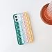 CrazyLemon Custodia per iPhone X/XS, Custodia per cellulare Pop-It Fidget, Custodia per cellulare antistress giocattolo sensoriale a bolle pop 3D Custodia protettiva in silicone - Arcobaleno 06