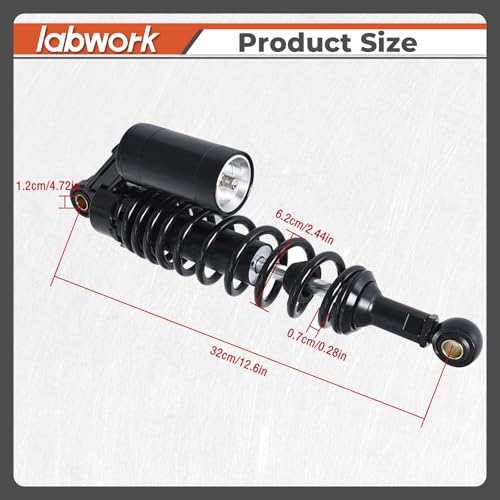 labwork 2 Pack Rear Shock Absorbers Replacement for Honda Replacement for Yamaha 12.5" 320mm (Black) by labwork - Image 3