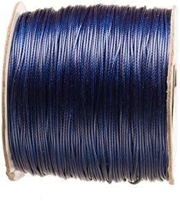 Nylon Waxed Thread, 8(0.8mm) Midnight Blue, Sold in 165yards