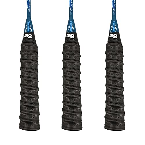 Senston Tennis Overgrip Anti-Slip Badminton/Pickleball Racquet Racket Grip Tape 3 Pack, Black #TOP1