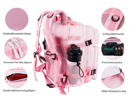 Image of LHI Tactical Military Backpack for Men and Women 25L /35L Army Assault Pack Bag Small Rucksack with Bottle Holder