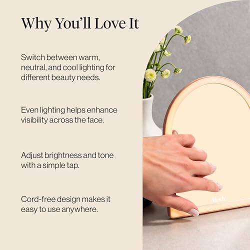 Kitsch Arch Desk Vanity Mirror with Lights - Terracotta - image 6