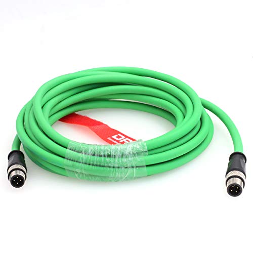 Cable Ethernet M12 4Pin D-Code macho a macho Cat5 Shielded 2M miniatura 2