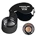 Beileshi 40X Magnification Loupe Jewelry Magnifier Folding Glass Lens + Full Metal Magnifying Loop LED Magnifier (Black)